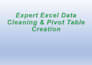 clean, format, merge, split excel data